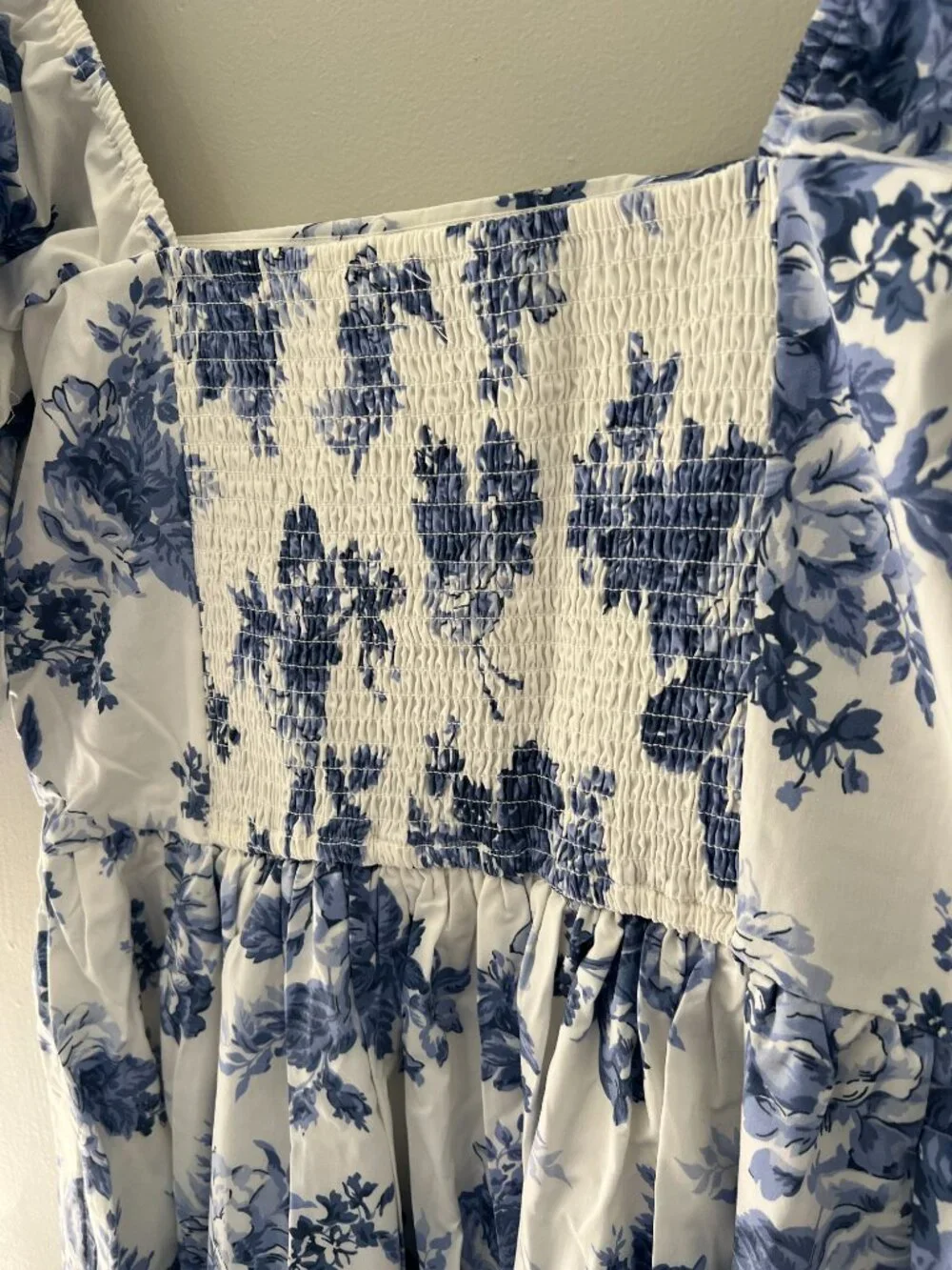 NWT Abercrombie & Fitch Emerson Poplin Puff-Sleeve Midi Dress - Large Tall - Picture 9 of 9